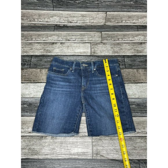 Levis 315 Shaping bootcut Denim Cut Off Jean Short - Picture 3 of 6